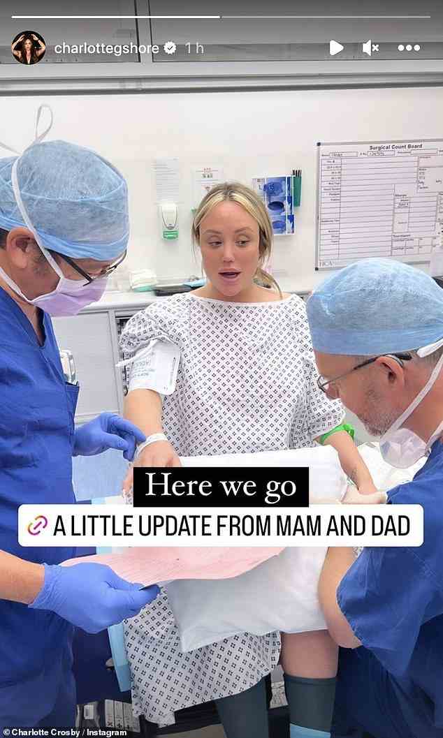 Neue Mutter: Sie begrüßte letzte Woche ihr erstes Kind, ein kleines Mädchen, per Kaiserschnitt mit ihrem Freund Jake Ankers