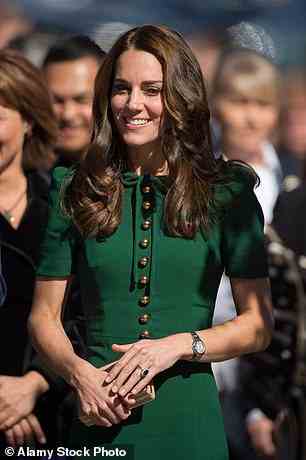 Elegant: Die Prinzessin von Wales trägt einen Cartier Ballon Bleu, was dazu beiträgt, seine Attraktivität zu steigern