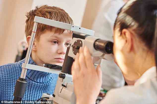 Ein Anstieg der Bildschirmzeit hat dazu geführt, dass Kinder im Alter von sechs Jahren an der Krankheit des trockenen Auges leiden, die normalerweise Erwachsene betrifft.  (Bild einer Bildagentur)