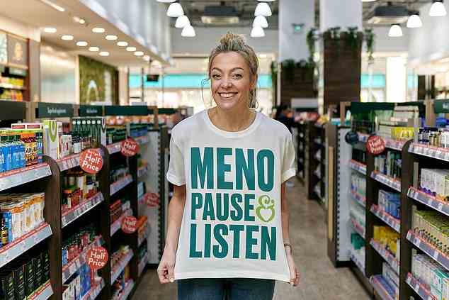 Cherry Healey (im Bild) hat ein nationales Meno-Pause & Listen Pledge ins Leben gerufen, um Menschen zu ermutigen, zuzuhören und Menopause-Betroffene zu unterstützen