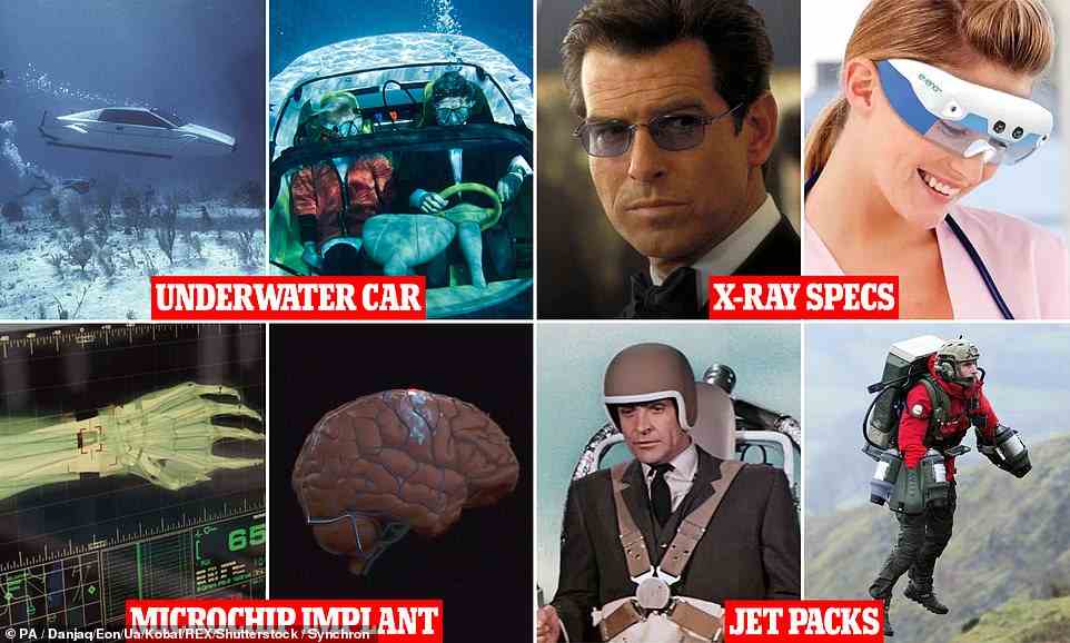 To celebrate 60 years since the first film premiered on October 5 1962, MailOnline takes a look at some of the Bond technologies that once seemed far-fetched, but now exist in real life.