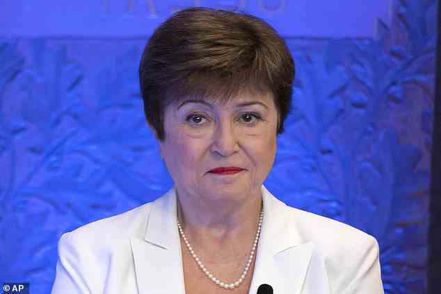 Warnung: Kristalina Georgieva sagte, der IWF werde weitere Herabstufungen bekannt geben, die dazu führen würden, dass die globale Produktion bis 2026 um 3,6 Billionen Pfund vernichtet wird