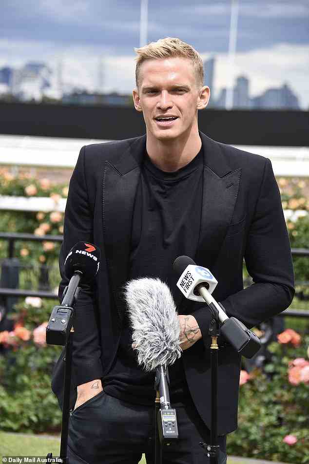 Australian singer Cody Simpson, 25, (pictured) will face his biggest challenge yet, singing the National Anthem in front of the whole nation at the Melbourne Cup Carnival on Tuesday