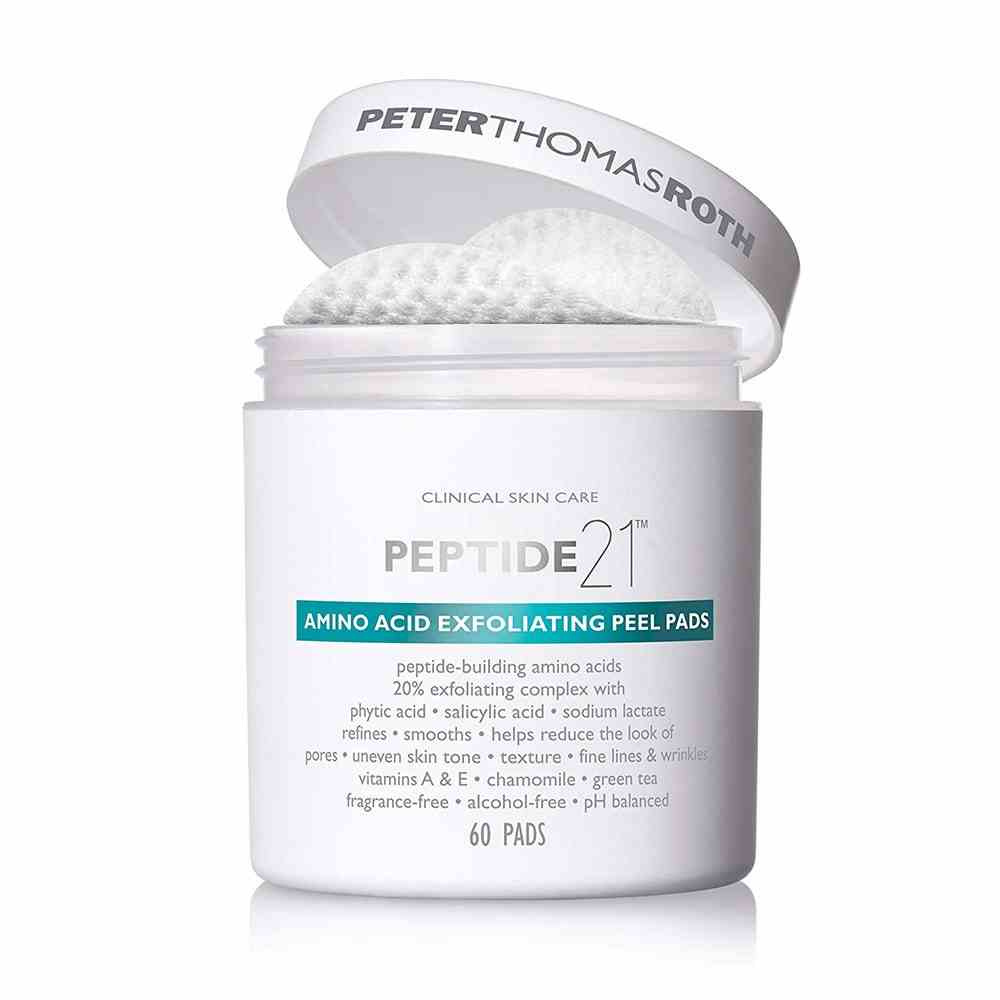Peter Thomas Roth Peptide 21 Aminosäure Peeling Pads auf weißem Hintergrund