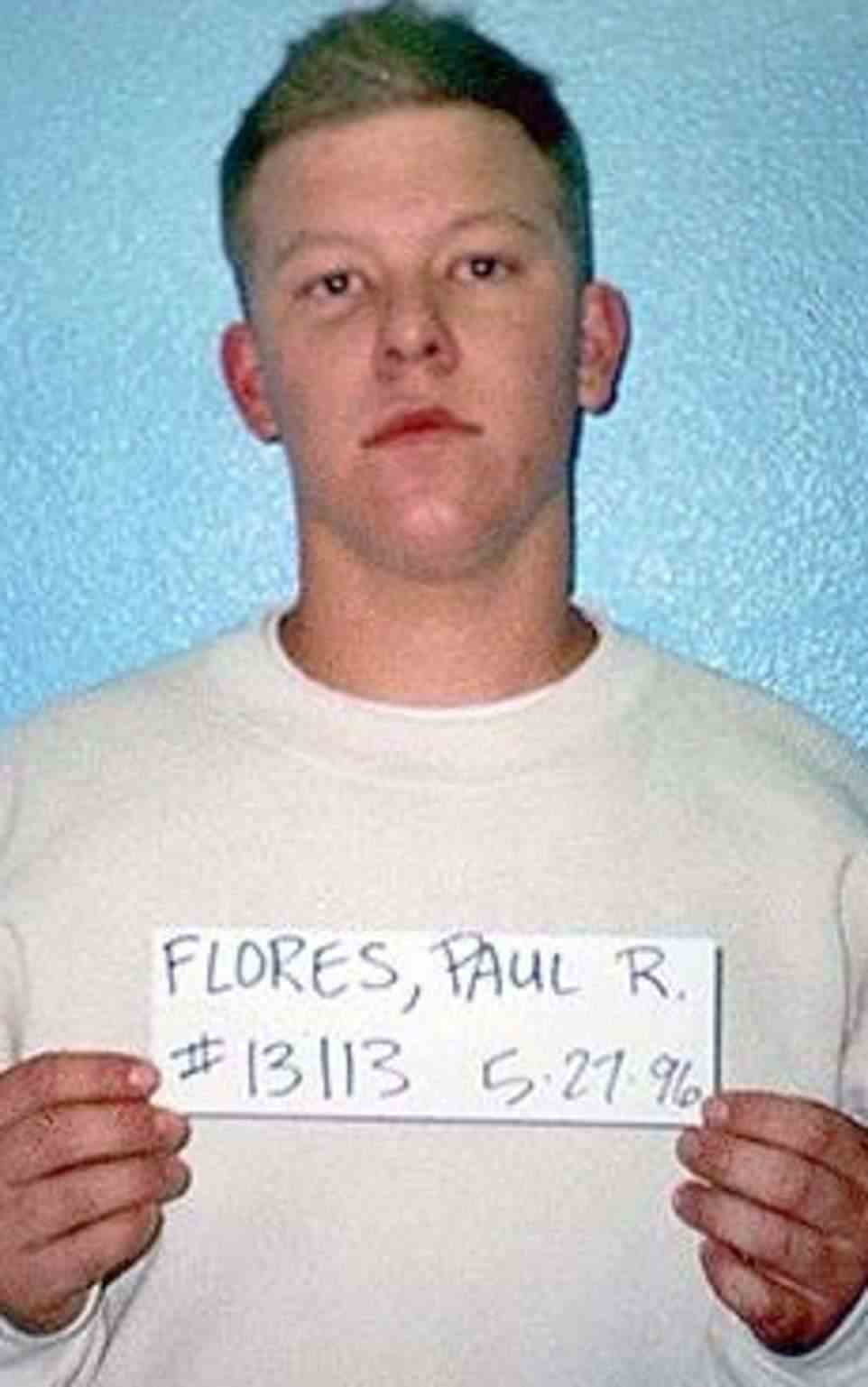 However, authorities were never able to make an arrest due to lack of evidence - and for more than two decades, the case sat cold. Flores is seen in 1996