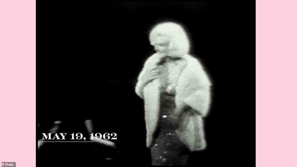 Footage: Danielle adds that Marilyn had, 'a shawl that was falling at one point,' as the show footage from her now-iconic performance on May 19, 1962