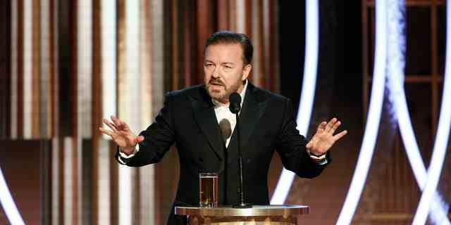 Ricky Gervais moderiert die Golden Globes. 