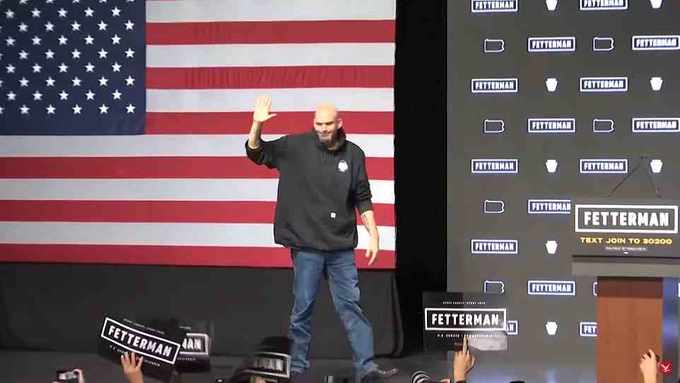 As he walked onstage, Fetterman admitted surprise - as the count was expected to take several days