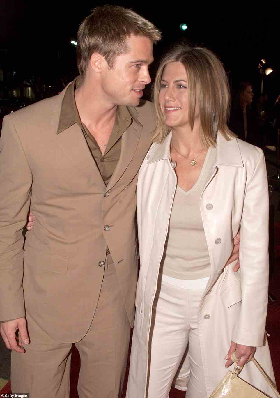 Jennifer's candid comments about her infertility journey come 17 years after she split from Brad (seen together in 2001), now 58, after five years of marriage - during which time she faced a barrage of rumors about why the couple had not had kids