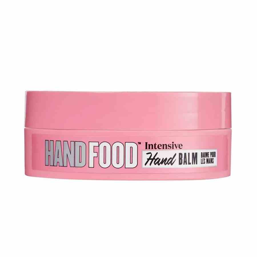 Soap & Glory Original Pink Hand Food Handbalsam rosa Glas auf weißem Hintergrund