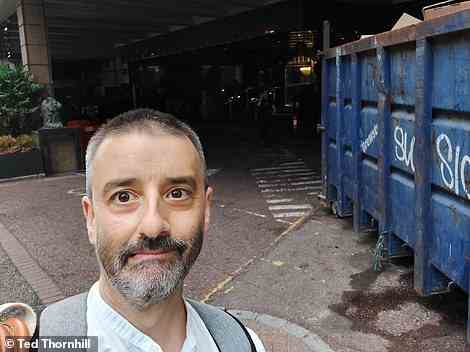 MailOnline's Ted outside the Britannia in Canary Wharf during his review stay