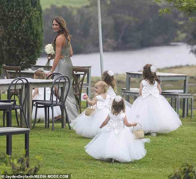Laura and Matty's young daughters Marlie-Mae, three, and one-year-old Lola, were flower girls at the ceremony