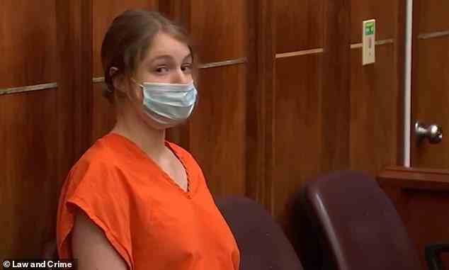 Courtney, shown in court recently, is being held on second degree murder charges