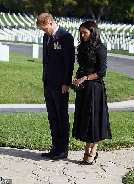 However, the pair came under fire for arranging for a photographer to capture their personal act of Remembrance two years ago , with critics hitting out at the couple for enlisting Lee Morgan to release pictures from the moment. But people close to Harry defended the prince, saying that the Duke's military family 'is one of the most important things to him and always will be.'