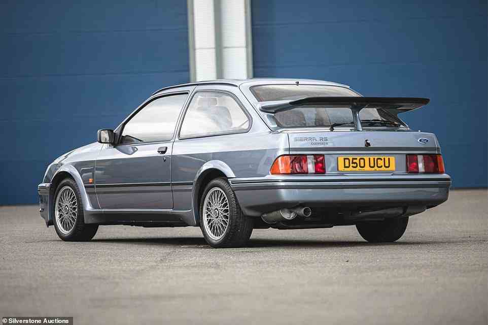 That record was eclipsed at the weekend by this 'standard' RS Cosworth, which is one of the 4,995 Ford made in order to take the Sierra racing in touring car championships and on the rally stage