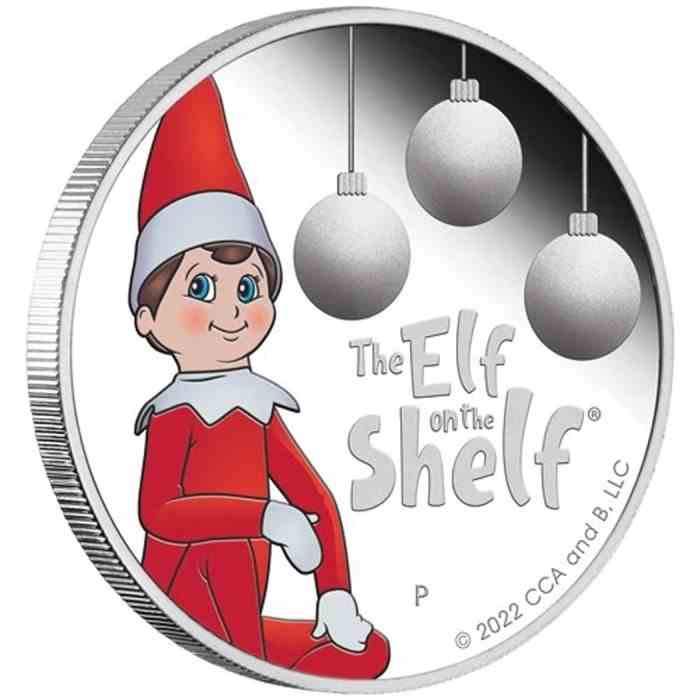 Der Elf on the Shelf® hat seinen Weg auf eine Münze gefunden.  Sehen Sie, ob Sie und der Sammler in Ihrem Leben diesen hinterhältigen Elf vor Weihnachten finden können!  (Bild mit freundlicher Genehmigung der Perth Mint.) 