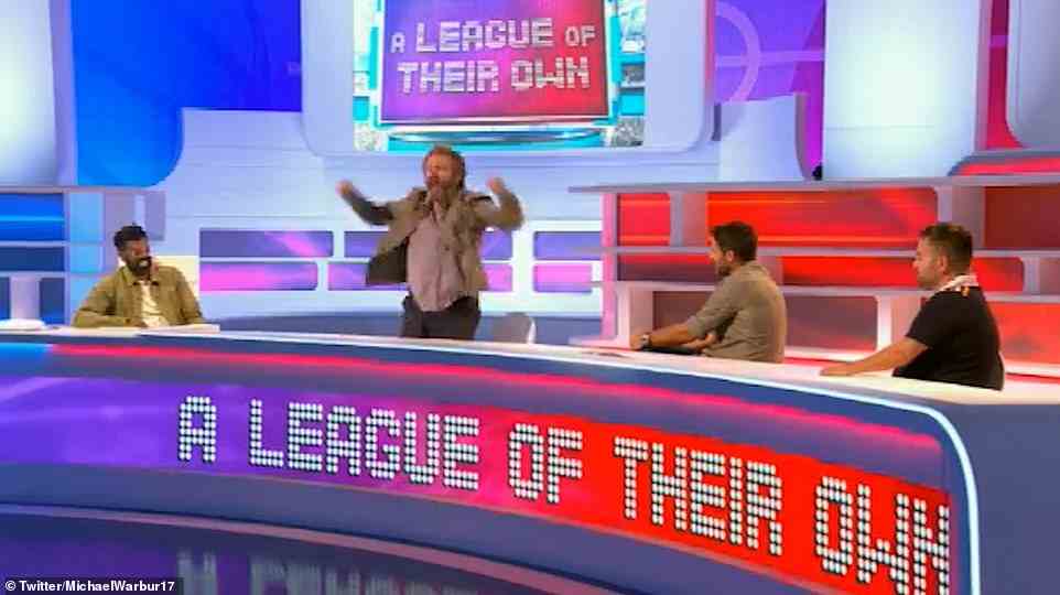 The Welsh actor appeared on the Sky Sports comedy panel show A League Of Their Own when he was asked to give a pre-match speech to the Wales national football team