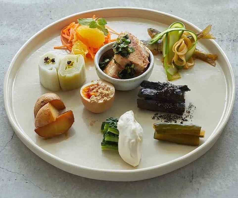 'Erwarten Sie, in Tokio viel gutes Essen zu essen'.  Oben sehen Sie ein Gericht, das bei Salmon & Trout in Setagaya serviert wird