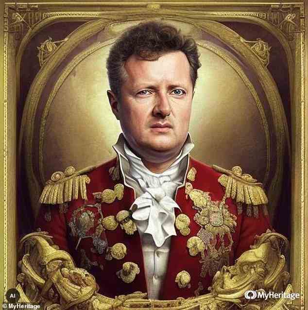 Piers Morgan hingegen sieht als französischer Militärführer Napoleon Bonaparte schlanker denn je aus