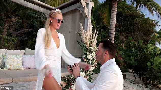 Popping the question: Paris and Carter's romance, engagement and wedding was chronicled on reality show Paris In Love