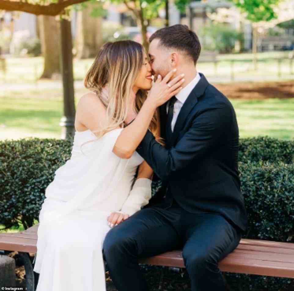 Matt, from Park Ridge, New Jersey, who is also a goalkeeper for Team USA, tied the knot with former NFL cheerleader Ashley in May of this year, and they welcomed their baby boy on June 29. They are seen at their wedding