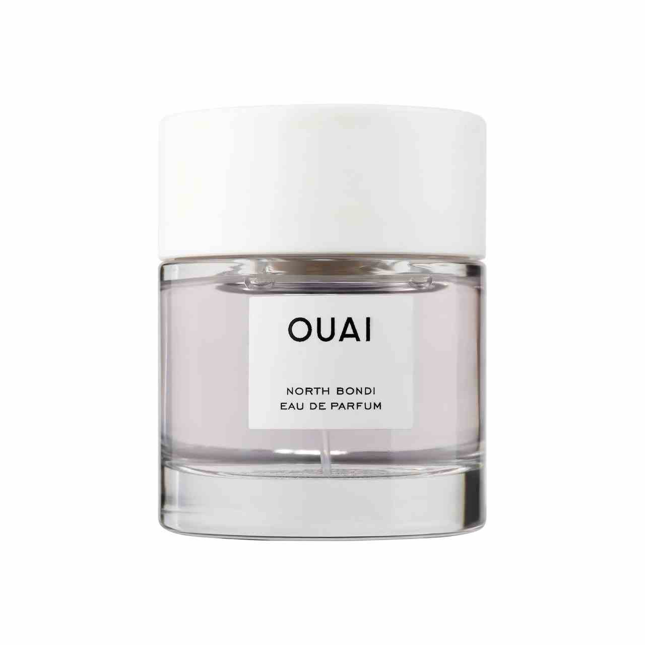 Ouai North Bondi Eau de Parfum Flasche Parfüm mit weißer Kappe auf weißem Hintergrund