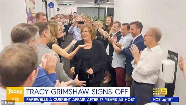 Footage of her farewell party shows Grimshaw walking through a guard of honour and when Langdon goes in to hug her, she appears to reject the embrace