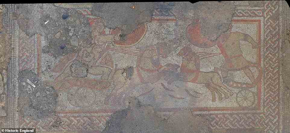 Experts have been working at the site, which dates from between the third and fourth centuries AD, since the mosaic find was reported by outlets including MailOnline in November last year. The mosaic depicted a scene from Homer's Iliad
