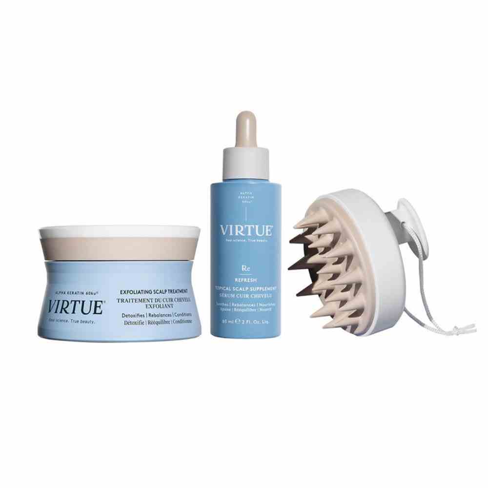 Virtue Scalp Treatment Kit auf weißem Hintergrund