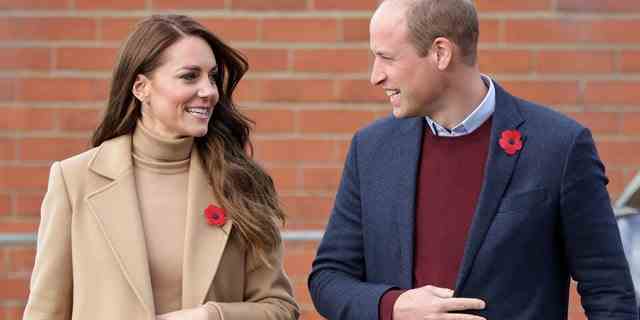 Kate Middleton und Prinz William kommen an "Die Straße" Gemeindezentrum in Scarborough, England. 