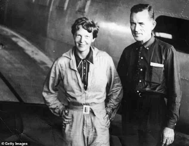 The Earhart Project is testing the hypothesis that Earhart and her navigator Fred Noonan (pictured together) landed, and eventually died, on Gardner Island, which is now Nikumaroro