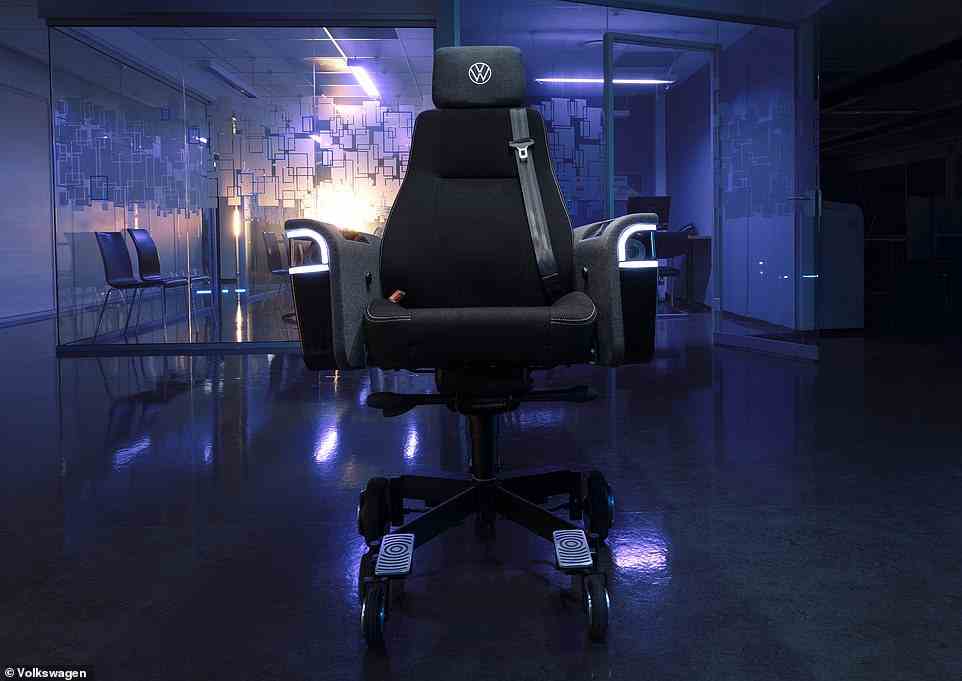 Volkswagen's latest electric vehicle might not be what you were expecting: VW's commercial vehicles division in Norway has created a one-off battery-powered office chair that has a range of 7.5 miles and can hit 12.4mph