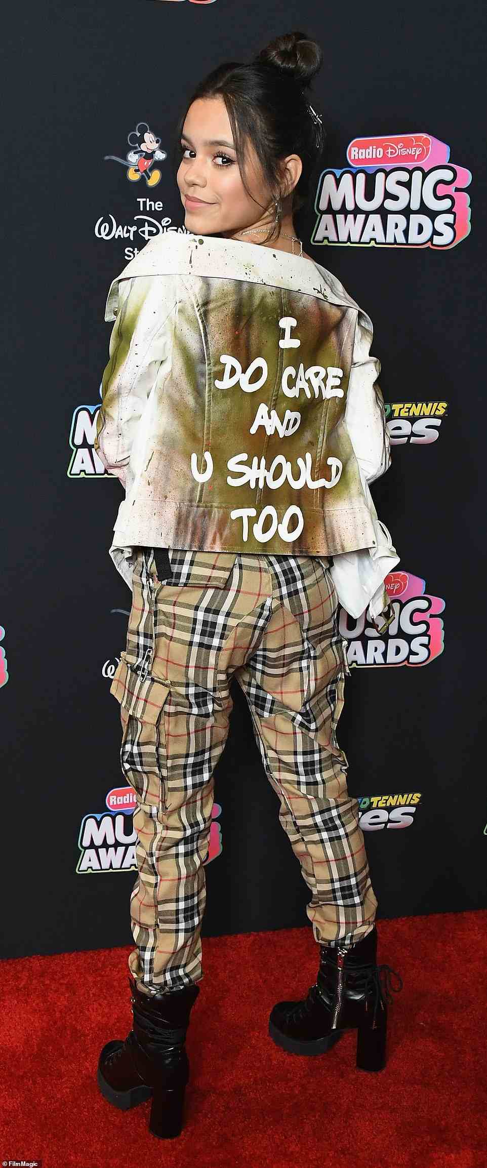 In 2018, she made headlines when she attended the Radio Disney Music Awards wearing a jacket that had the words 'I do care and you should too' written on the back