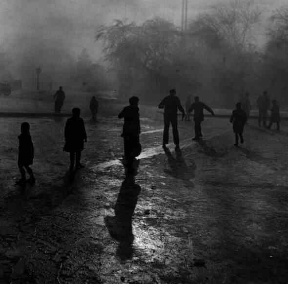 Hampstead Heath während des Großen Smogs