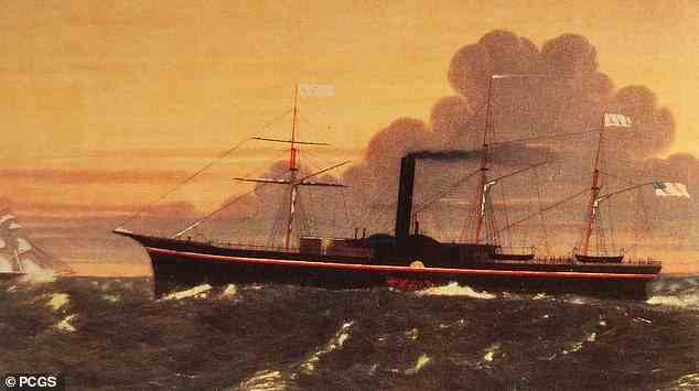 Ein Gemälde des legendären Goldschiffs