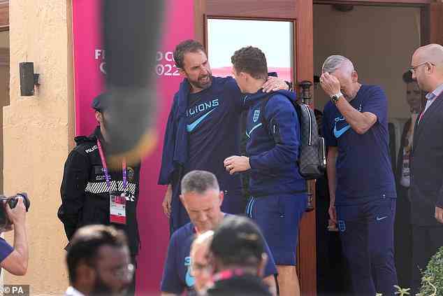 The England players 'were polite and would always say please and thank you if they needed anything' while at the hotel, a source said