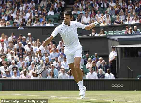 'Alexa, what's the score?' Sports questions were among the most popular that British people asked this year, including 'Alexa, when does Wimbledon start?' Pictured: Novak Djokovic at this year's Wimbledon