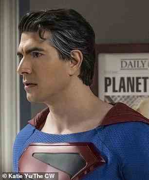 Routh picturedas Superman in the 2019 Arrowverse crossover episode
