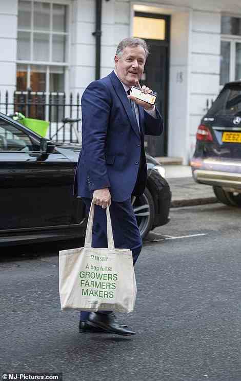 Piers Morgan und Jeremy Clarkson verlassen Murano am Mittwoch mit ihren Goodie-Bags