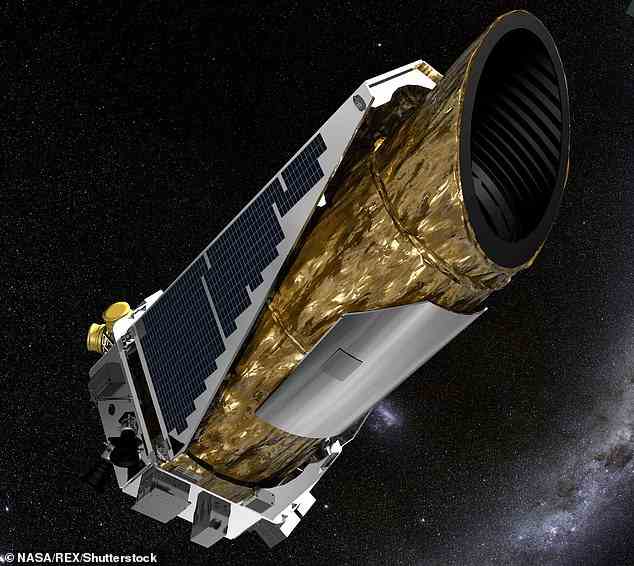Dies ist eine künstlerische Darstellung des Kepler-Weltraumteleskops, das 2018 von der NASA nach fast einem Jahrzehnt im Dienst stillgelegt wurde