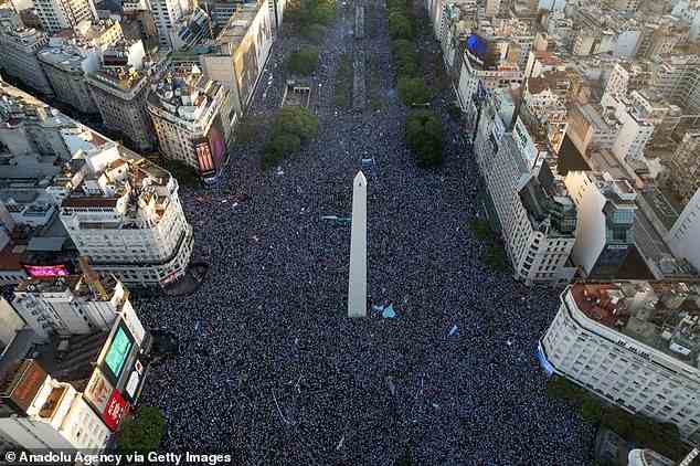 Argentina are set to parade with the trophy through Buenos Aires to the Obelisk on Tuesday