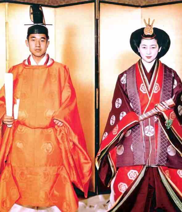 Akihito und seine Frau Michiko Shoda