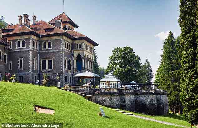 The carved stone castle is a tourist hot spot in the village of Bu¿teni in the Carpathian Mountains