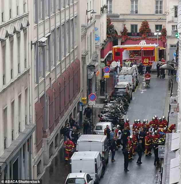 Police secured the street after several shots were fired along rue d'Enghien in the 10th arrondissement