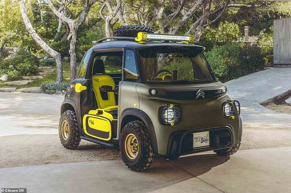 Der My Ami Buggy basiert auf diesem gleichnamigen Konzeptfahrzeug, das Citroen erstmals im Dezember 2021 vorgestellt hat