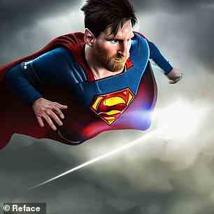Lionel Messi wurde mit Reface in Superman verwandelt