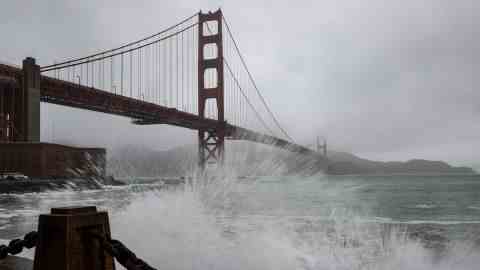 Ein Regensturm zog am Dienstag über San Francisco und die Bay Area hinweg. 