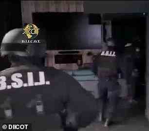 A video from the police raid
