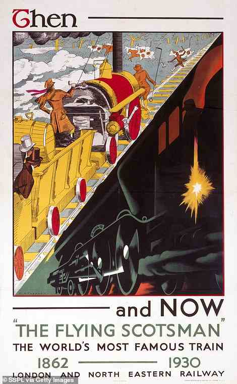 A poster advertising LNER's Flying Scotsman service