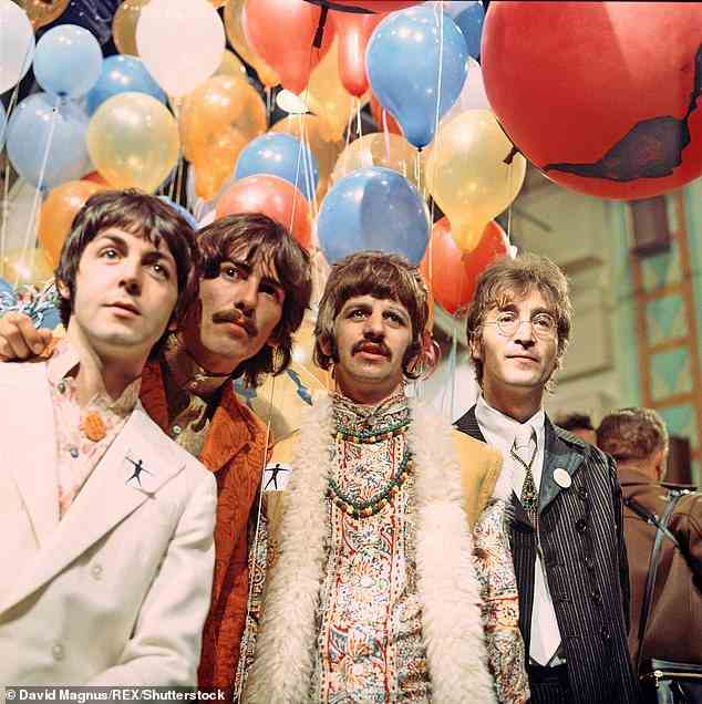Die Beatles im Juni 1967. Von links: Paul McCartney, George Harrison, Ringo Starr und John Lennon